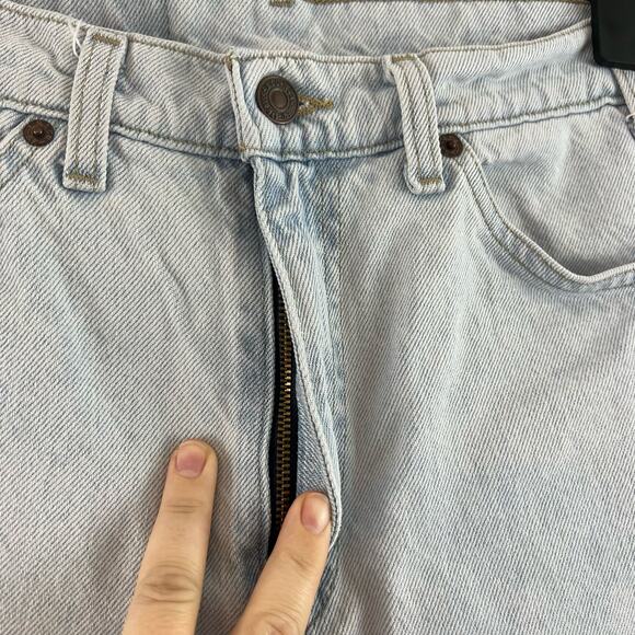 Levi’s Light Wash 550 Orange Tab Bermuda Denim Shorts Size 32 - Picture 5 of 9